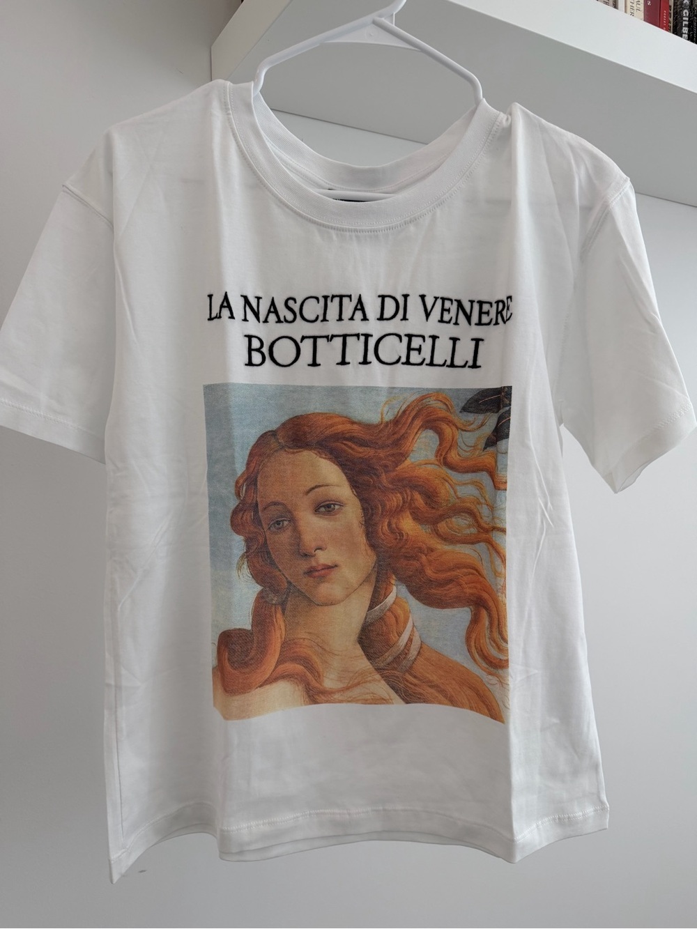 ZARA White Botticelli 'La Nascita di Venere' Graphic T-Shirt